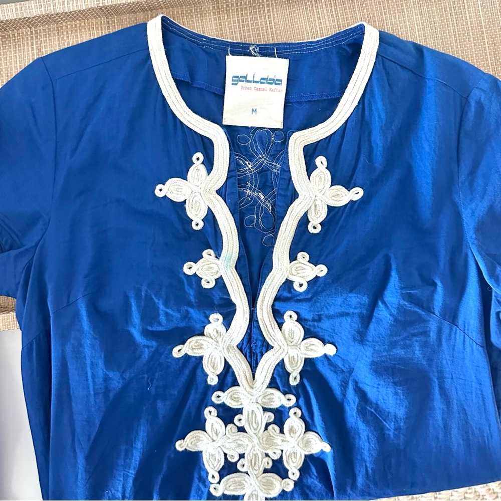 Gallabia Embroidered Trim Kaftan Dress - Picture 5 of 12